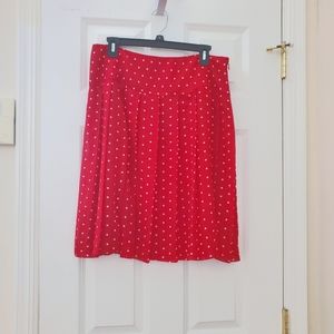 Red Polka Dot Flowy Skirt